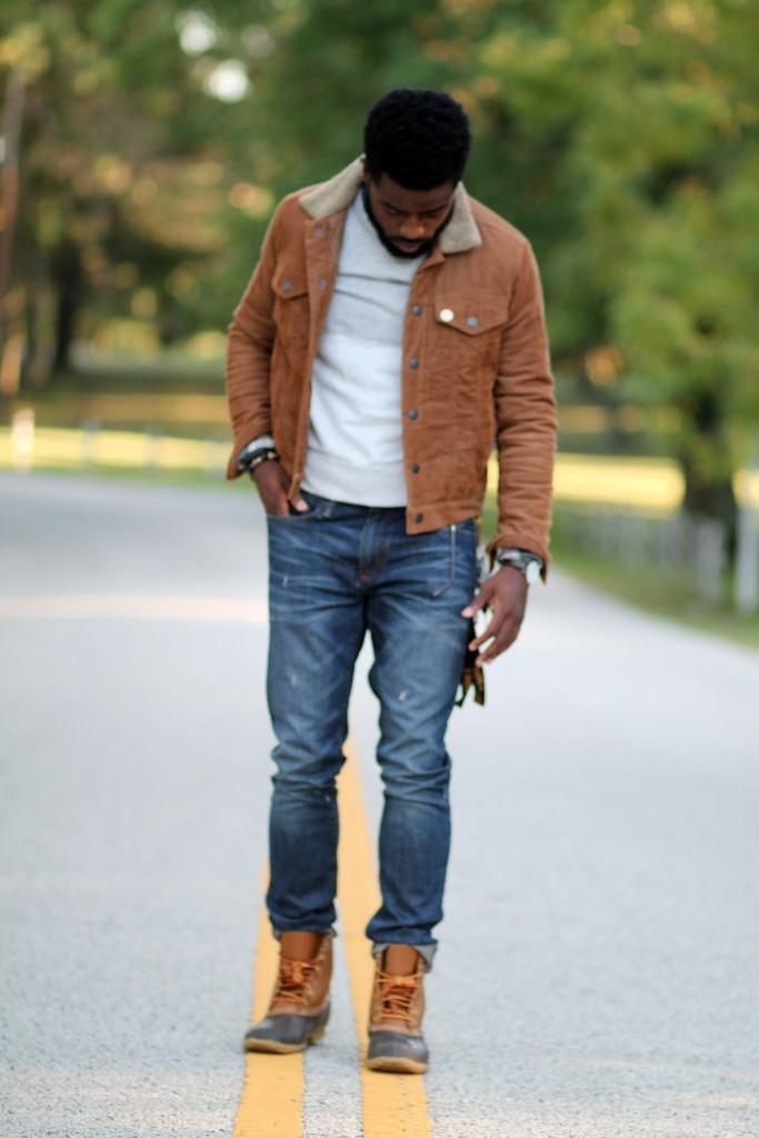 mens duck boots outfit