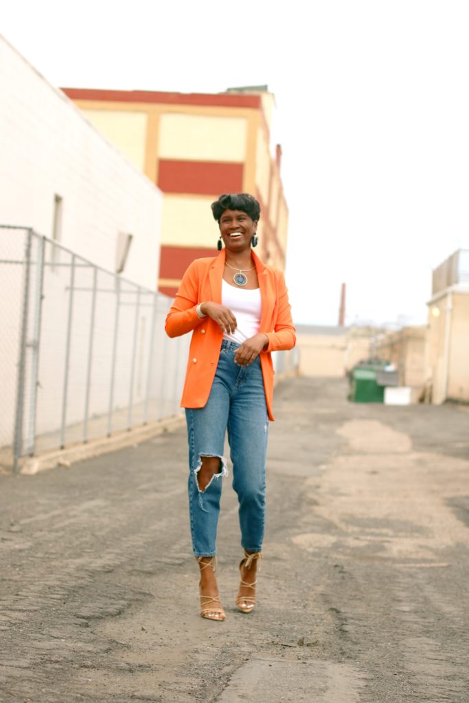 ORANGE BLAZER